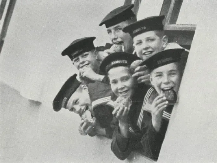 Framed Print : Boys Eating, Training Ship, Exmouth, Grays, Essex Framed Print : Boys Eating, Training Ship, Exmouth, Grays, Essex