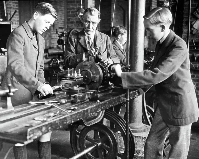 Framed Print : Boys at Harrow School making munitions during WW1 Framed Print : Boys at Harrow School making munitions during WW1