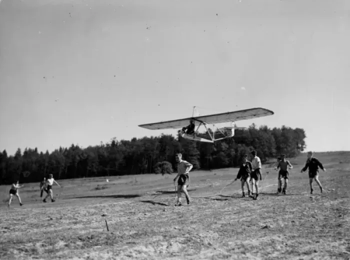 Framed Print : Boys Helping Glider Framed Print : Boys Helping Glider