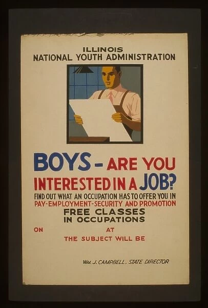 Boys - are you interested in a job? Find out what an occupat