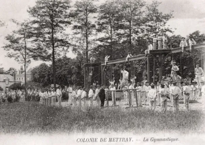 Framed Print : Boys Perform Gymnastics at Mettray, France Framed Print : Boys Perform Gymnastics at Mettray, France