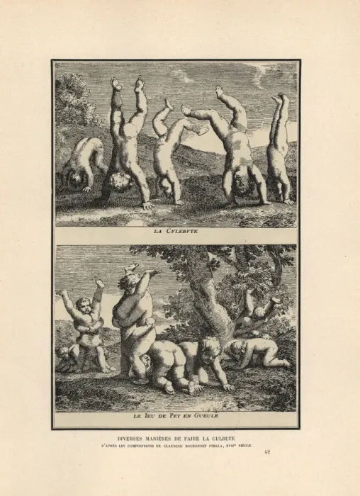 Framed Print : Boys playing handstands (culbute) and fart-in-the-face Framed Print : Boys playing handstands (culbute) and fart-in-the-face