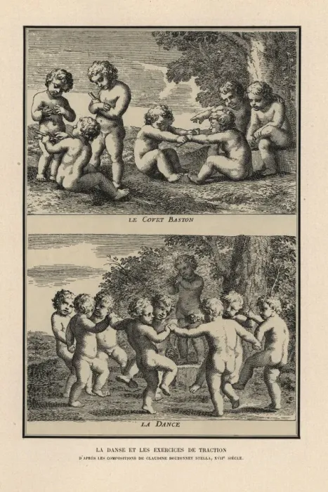 Framed Print : Boys playing tug-of-war with batons and dancing Framed Print : Boys playing tug-of-war with batons and dancing