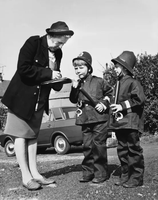 Framed Print : Boys as Policemen Framed Print : Boys as Policemen