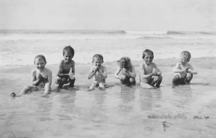 Framed Print : Boys at the seaside Framed Print : Boys at the seaside