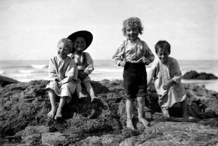 Framed Print : Boys at the seaside Framed Print : Boys at the seaside