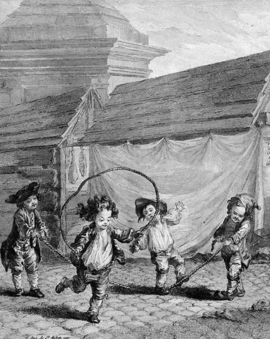 Framed Print : Boys skipping with a skipping rope Framed Print : Boys skipping with a skipping rope