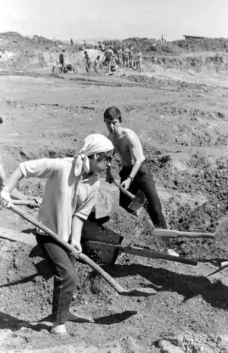 Framed Print : Boys taking part in a Communist Youth labour camp in former Yugoslavia Framed Print : Boys taking part in a Communist Youth labour camp in former Yugoslavia