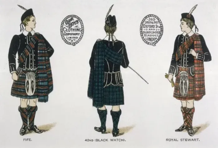 Framed Print : Boys in Tartan C1895
