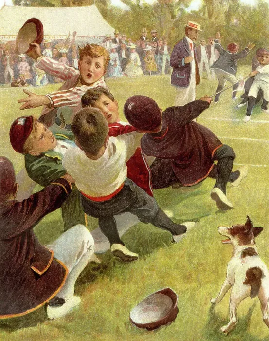 Framed Print : Boys in Tug of War Framed Print : Boys in Tug of War