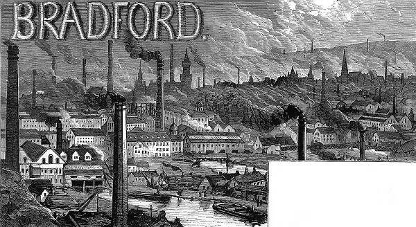 Bradford. View of the industrial factories of Bradford in the week that the Prince