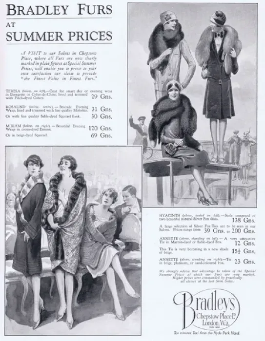 Framed Print : Bradley Furs Advert, 1927 Framed Print : Bradley Furs Advert, 1927