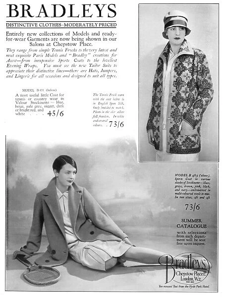 Bradleys Clothes Advert, 1927