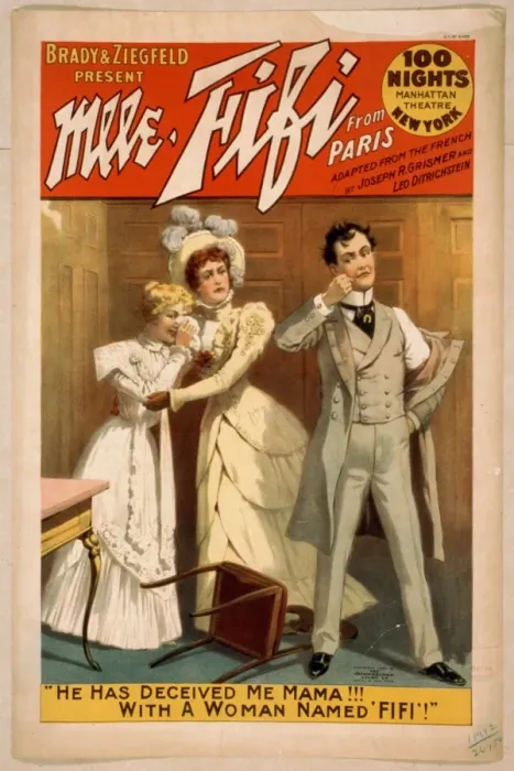 Framed Print : Brady & Ziegfeld present Mlle. Fifi from Paris adapted from Framed Print : Brady & Ziegfeld present Mlle. Fifi from Paris adapted from