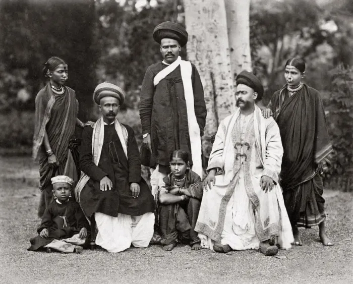 Framed Print : A Brahmin family, India. c. 1870 s Framed Print : A Brahmin family, India. c. 1870 s