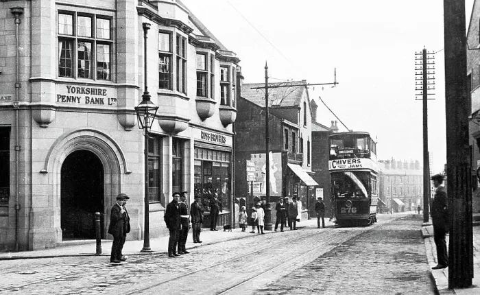 Framed Print : Bramley Town Street early 1900s Framed Print : Bramley Town Street early 1900s