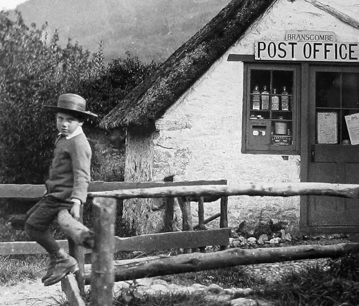 Framed Print : Branscombe Post Office probably taken in 1888 Framed Print : Branscombe Post Office probably taken in 1888