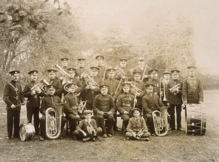 Framed Print : Brass Band Photo 1900 Framed Print : Brass Band Photo 1900
