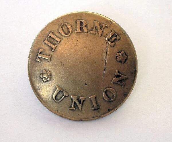 Brass Button from Thorne Union Workhouse, London