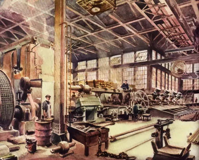 Framed Print : Brass Mill Date: 1938 Framed Print : Brass Mill Date: 1938