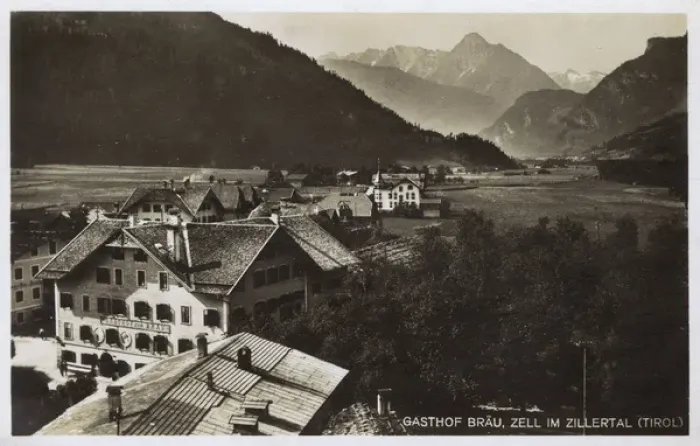 Framed Print : Brau guesthouse, Zell im Zillertal, Tyrol, Austria Framed Print : Brau guesthouse, Zell im Zillertal, Tyrol, Austria