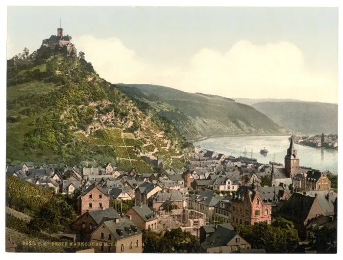 Framed Print : Braubach and Marksburg, the Rhine, Germany Framed Print : Braubach and Marksburg, the Rhine, Germany