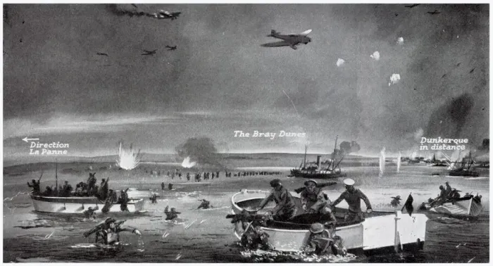 Framed Print : Bray, near Dunkirk, during the evacuation, WW2 Framed Print : Bray, near Dunkirk, during the evacuation, WW2