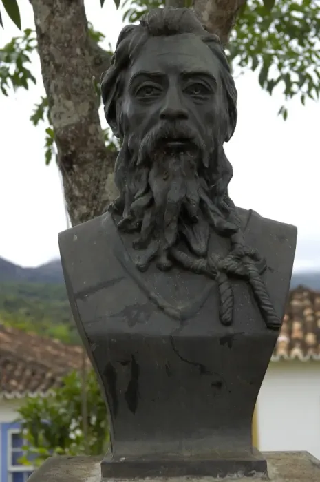 Framed Print : BRAZIL. Tiradentes. Statue of the leader Joaquim Framed Print : BRAZIL. Tiradentes. Statue of the leader Joaquim