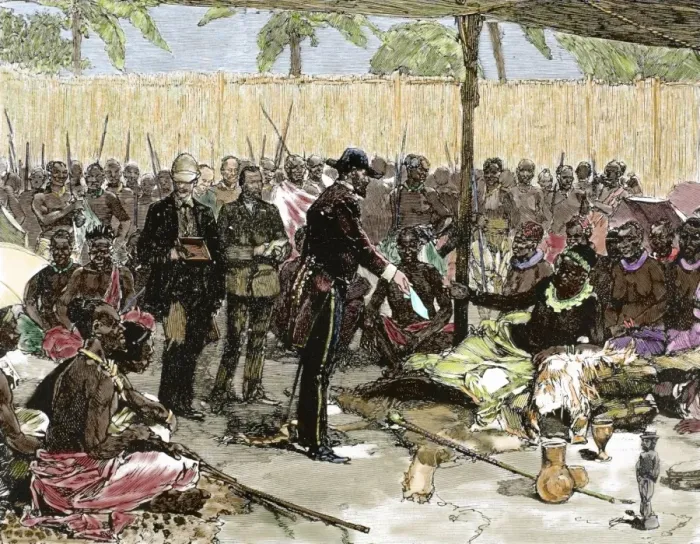 Framed Print : Brazza, Pierre-Paul Savorgnan de (1852-1905). French explore Framed Print : Brazza, Pierre-Paul Savorgnan de (1852-1905). French explore