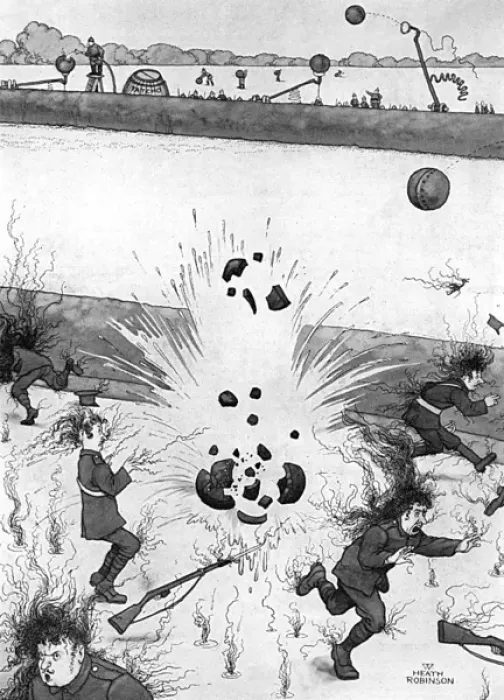 Framed Print : Breaches of the Hague Convention by Heath Robinson, WW1 Framed Print : Breaches of the Hague Convention by Heath Robinson, WW1