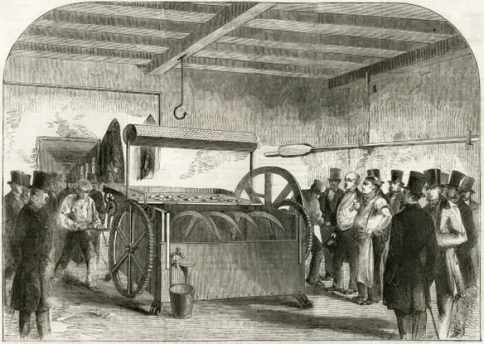 Framed Print : Bread-making machine, St Marylebone workhouse Framed Print : Bread-making machine, St Marylebone workhouse