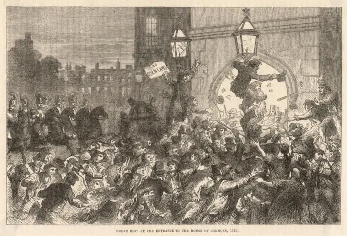 Framed Print : Bread Riot / London / 1815 Framed Print : Bread Riot / London / 1815