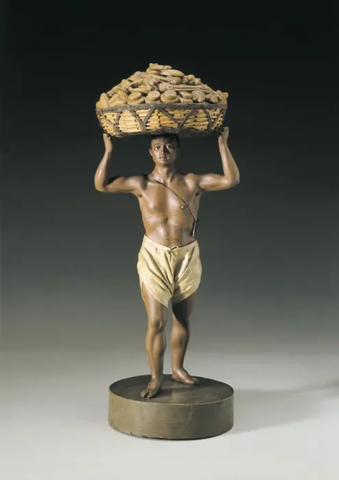 Framed Print : Bread seller, figure in wax by Andr鳠Garcia Framed Print : Bread seller, figure in wax by Andr鳠Garcia