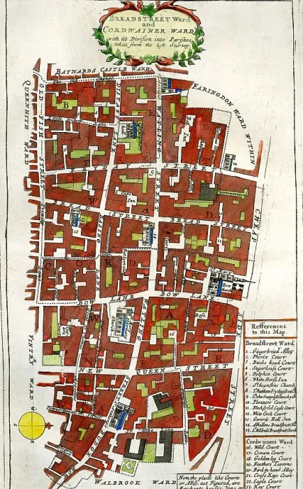 Framed Print : Breadstreet Ward and Cordwainer Ward Framed Print : Breadstreet Ward and Cordwainer Ward