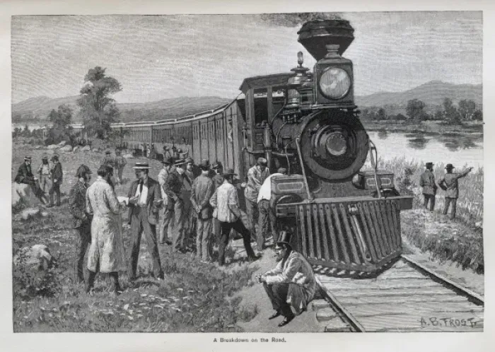 Framed Print : A breakdown on the road Framed Print : A breakdown on the road