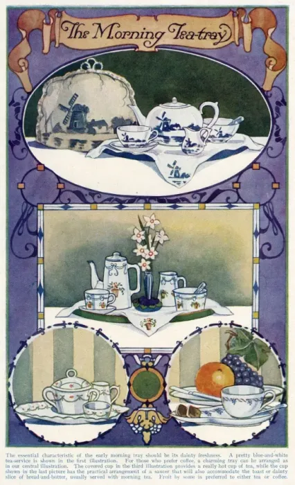 Framed Print : Breakfast Tea Tray 1911 Framed Print : Breakfast Tea Tray 1911