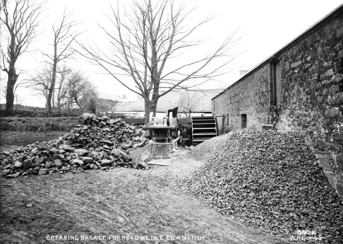 Framed Print : Breaking Basalt for Road Metal, Co. Antrim Framed Print : Breaking Basalt for Road Metal, Co. Antrim