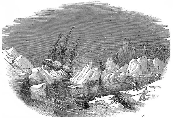 Breaking up of the ice, Arctic, c. 1849