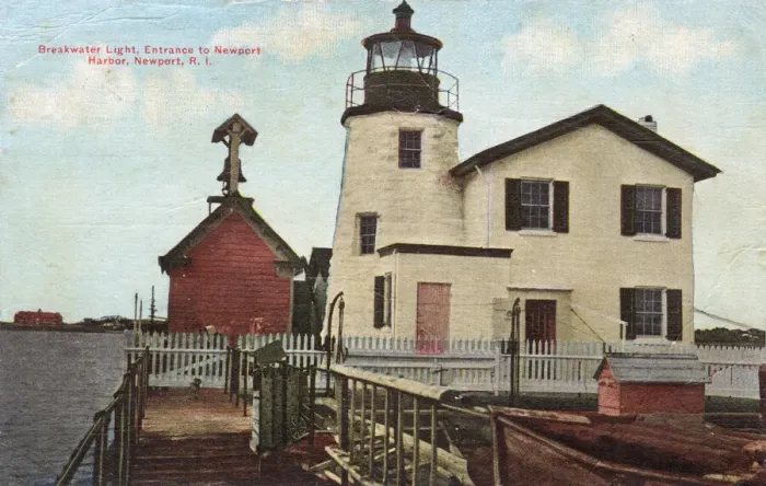 Framed Print : Breakwater Light, Newport Harbour, Rhode Island, USA Framed Print : Breakwater Light, Newport Harbour, Rhode Island, USA