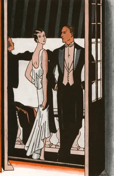 Framed Print : A breath of air on the balcony at a London ball Framed Print : A breath of air on the balcony at a London ball