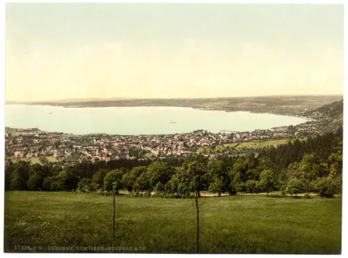 Framed Print : Bregenz from Gabhardsberg, Tyrol, Austro-Hungary Framed Print : Bregenz from Gabhardsberg, Tyrol, Austro-Hungary