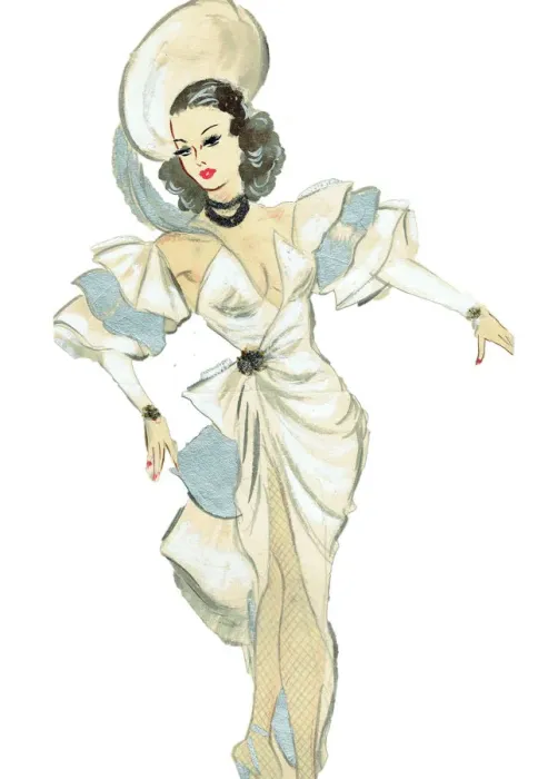 Framed Print : Brenda - Murrays Cabaret Club costume design Framed Print : Brenda - Murrays Cabaret Club costume design