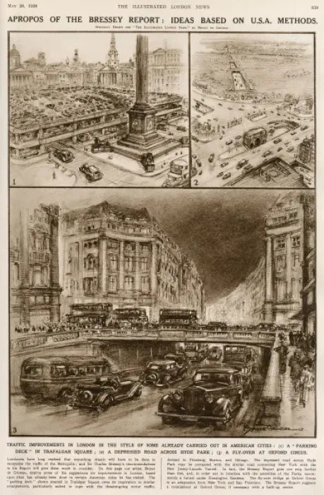 Framed Print : The Bressey Traffic Report, 1938: future predictions Framed Print : The Bressey Traffic Report, 1938: future predictions