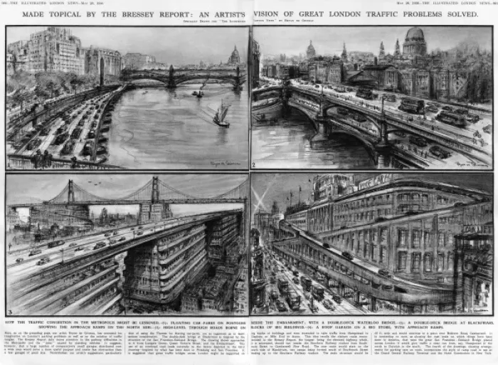 Framed Print : The Bressey Traffic Report, 1938: future predictions Framed Print : The Bressey Traffic Report, 1938: future predictions
