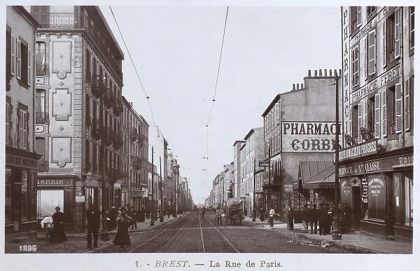 Brest, France - La Rue de Paris