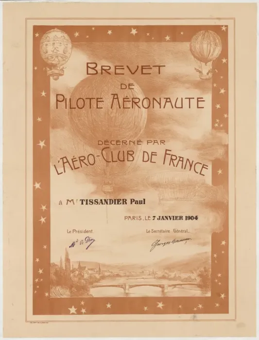 Framed Print : Brevet de pilote aeronaute, decerne par l Aero-Club de Franc Framed Print : Brevet de pilote aeronaute, decerne par l Aero-Club de Franc