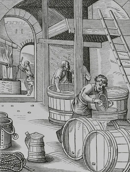Framed Print : The brewer, 16th century. Engraving Framed Print : The brewer, 16th century. Engraving