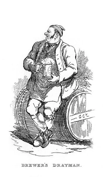 A Brewers Drayman. A brewer's drayman, London Date: 1827