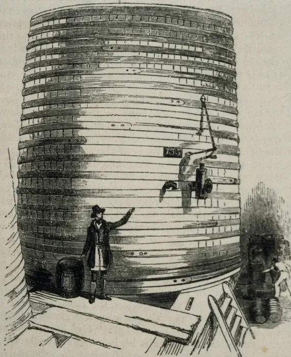 Framed Print : Brewers Vat. Illustration from London (Volume Framed Print : Brewers Vat. Illustration from London (Volume