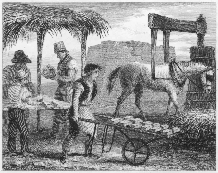 Framed Print : Brick Making Framed Print : Brick Making